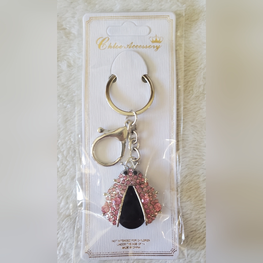 NIP Ladybug Bag Charm Keychain Accessory